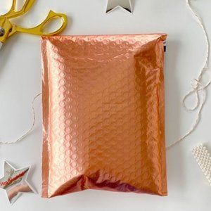 10 6.5x10 rose gold metallic poly bubble mailers